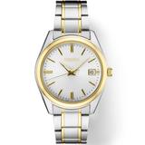 Seiko Sur312p1 Essentials White Dial Two Tone Mens Quartz Watch 40 Mm