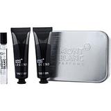 Mont Blanc Legend by Mont Blanc EDT SPRAY 0.25 OZ & AFTERSHAVE BALM 1 OZ & ALL OVER SHOWER GEL 1 OZ & TIM BOX for MEN