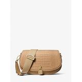 Michael Kors Mila Medium Crocodile Embossed Leather Messenger Bag Brown One Size