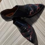 Nine West Shoes | Nine West Leather Ankle Boots. 6.5 | Color: Black/Red | Size: 6.5
