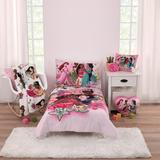 Disney Princesses Courage & Kindness 4 Piece Toddler Bedding Set Polyester in Brown/Pink | Wayfair 7791416R