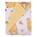 Disney Lovey Blankets Yellow - Winnie the Pooh Yellow & Orange Summertime Fun Sherpa Stroller Blanket