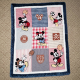 Disney Bedding | Disney Baby Mickey Mouse Blanket Sports Boys Quilt Embroidery Baby Nursery | Color: Blue/Red | Size: Os