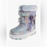 Disney Shoes | Disney Toddlerlittle Kids Girl's Frozen Snow Boots Silverlight Blue Sz 8 | Color: Blue/Silver | Size: 8g