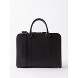 Palissy Leather Briefcase - Black - Carl Friedrik Briefcases