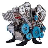 Sehao Engine Model Desktop Engine 8-Cylinder-Inline Car Engine Model Building Kit Adult Mini DIY Engine Model Toy Resin Education