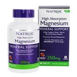 Natrol High Absorption Magnesium Mineral Support Cranberry Chewable Tablets 60 Ea 2 Pack