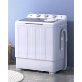 Tabu 28ibs Portable Washing Machine w/ Drain Pump, Laundry Compact Washer Machine, Twin Tub Washing Machine, Washer & Spiner Machine For Dorms, Ap