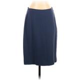 Sonia Rykiel Wool Skirt: Blue Print Bottoms - Women's Size 8