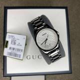 Gucci Accessories | Gucci Stainless Steel 38mm G-Timeless Diamante Quartz Watch | Color: Silver | Size: Os