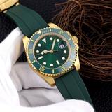 9 Styles Mens luxury AAA Watches Gold Case Green Dial Case 40MM SUB watches ceramic bezel Automatic rubber strap Fashion Sport Self-wind swe