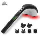 Snailax Handheld Massager with Heat Cordless Deep Tissue Back&Neck Massager Christmas Gift For Family