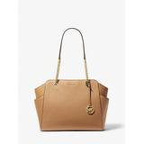 Michael Kors Jacquelyn Medium Pebbled Leather Tote Bag Brown One Size