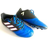 Adidas Shoes | Adidas Kids Soccer Cleats 1 Black Blue Ace 17.4 Fg Junior Futbol Boys Shoes Lace | Color: Black/Blue | Size: 1b