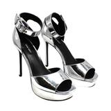 Nine West Shoes | Nine West Women's Debby Platform Dress Sandals Women's Shoes | Color: Silver | Size: 8