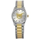Gucci G-timeless Silver Diamond Dial Stainless Steel Women's Watch