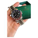 Rolex Gmt Master Ii Pepsi Black Dial Stainless Steel Mens Watch 126710blro-0001