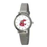 Women's Silver Washington State Cougars Plexus Stainless Steel Watch