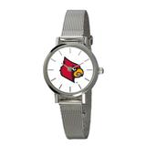 Women's Silver Louisville Cardinals Plexus Stainless Steel Watch