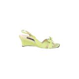 Etienne Aigner Sandals: Green Solid Shoes - Women's Size 9 - Open Toe
