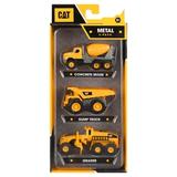 CAT Die Cast Toy Includes Cement Mixer Dump Truck and Road Grader Construction Vehicle Playset (3 Pieces)