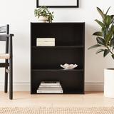Ebern Designs Open Bookcase w/ Storage Shelves Wood in Black, Size 31.5 H x 23.7 W x 9.7 D in | Wayfair 2773909276AB4614A1972484C190401A