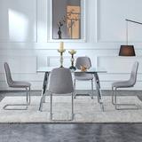 Ivy Bronx Tyrell Fabric Side Chair,Modern Dining Chairs, Kitchen Chairs Upholstered in Gray, Size 35.0 H x 15.4 W x 16.7 D in | Wayfair