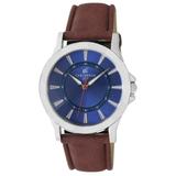 Mens Caribbean Joe Silver-Tone Navy Dial Watch - CJ7100SL