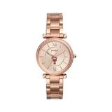 Women's Fossil Gold Texas Tech Red Raiders Carlie Rose Stainless Steel Watch