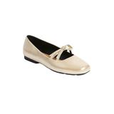 Extra Wide Width Women's The Emili Ballet Flat by Comfortview in Gold (Size 9 WW)
