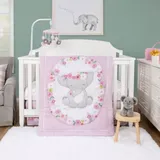 Trend Lab® Kids Elephant Garden 4 Pc Crib Bedding Set, Pink