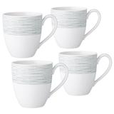 Noritake Green Hammock Set Of 4 Mugs, 15 Oz. Porcelain/Ceramic in Brown/Green/White | Wayfair 9355-484D