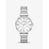 Michael Kors Addyson Silver-Tone Logo Watch Grey One Size
