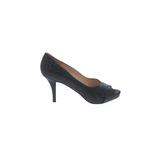 Kate Spade New York Heels: Pumps Stilleto Cocktail Party Black Print Shoes - Women's Size 8 - Peep Toe