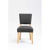 Red Barrel Studio® Shanna Fabric Side Chair Dining Chair Wood/Upholstered in Gray, Size 36.3 H x 24.5 W x 19.5 D in | Wayfair