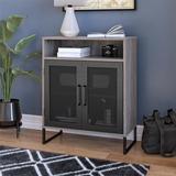 Ebern Designs Asmita 2 - Door Accent Cabinet Wood in Black, Size 30.0 H x 24.0 W x 11.9 D in | Wayfair 01DD76827AD346659D33710CF0600798
