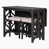 Alcott Hill® Parisi Rectangular Dining Set Wood/Upholstered in Brown | Wayfair 334AE30A0CF04D478C76E49EE5EC8CC8
