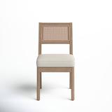 Birch Lane™ Adamina Dining Chair Wood/Upholstered/Fabric in Brown, Size 33.38 H x 19.0 W x 21.25 D in | Wayfair D3C8859052EF45B5AB53878F335C7721