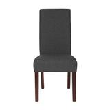 Red Barrel Studio® Malavika Fabric Side Chair Dining Chair Wood/Upholstered in Gray, Size 40.0 H x 19.0 W x 21.5 D in | Wayfair