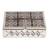 Palace of Mirages,'Talavera Tin and Ceramic Jewelry Box with Floral Details'