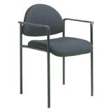 ZORO SELECT 36FK03 BlackGuest Chair,24"W22-1/2"L30-1/4"H,Fixed,FabricSeat