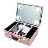 IMPRESSIONS VANITY · COMPANY Slay Case 3.0 Vanity Travel Case w/ Lights & Mirror Cosmetic Organizer Box Metal, Size 11.75 H x 14.75 W x 10.0 D in