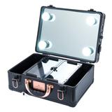 IMPRESSIONS VANITY · COMPANY Slay Case 3.0 Vanity Travel Case w/ Lights & Mirror Cosmetic Organizer Box Metal in Black | Wayfair