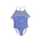 Nautica One Piece Swimsuit: Blue Print Sporting & Activewear - Kids Girl's Size Large