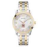 Men's Bulova Silver/Gold Walsh Cavaliers Two-Tone Stainless Steel Watch