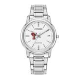 Women's Citizen Watch Silver Texas Tech Red Raiders Eco-Drive White Dial Stainless Steel
