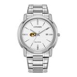 Men's Citizen Watch Silver Missouri Tigers Eco-Drive White Dial Stainless Steel