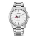 Men's Citizen Watch Silver Montana Grizzlies Eco-Drive White Dial Stainless Steel