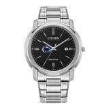 Men's Citizen Watch Silver Penn State Nittany Lions Eco-Drive Black Dial Stainless Steel