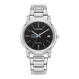 Women's Citizen Watch Silver Florida Gators Eco-Drive Black Dial Stainless Steel